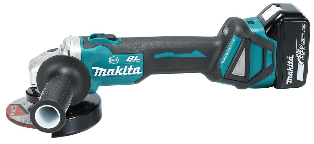 Miete den Makita Akku-Winkelschleifer DGA513 von der Seite