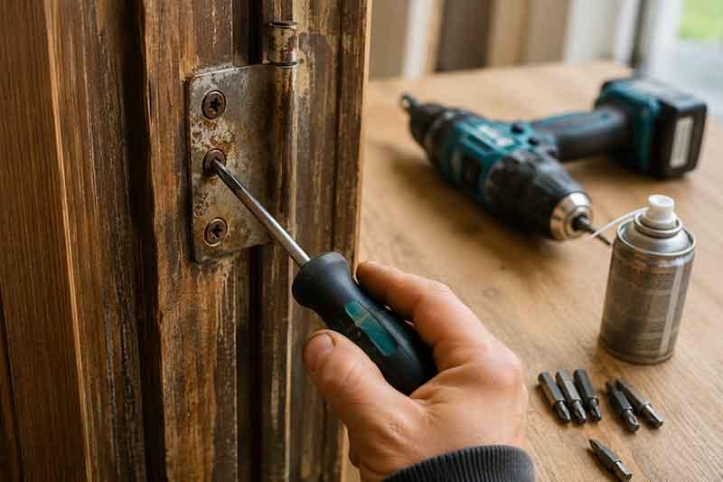 Rostige Tuerbeschlaege reparieren